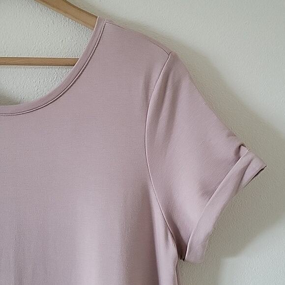 J. Jill PureJill Affinity V-back Tshirt Maxi Dress Mauve Pink Size Medium M - Picture 3 of 8